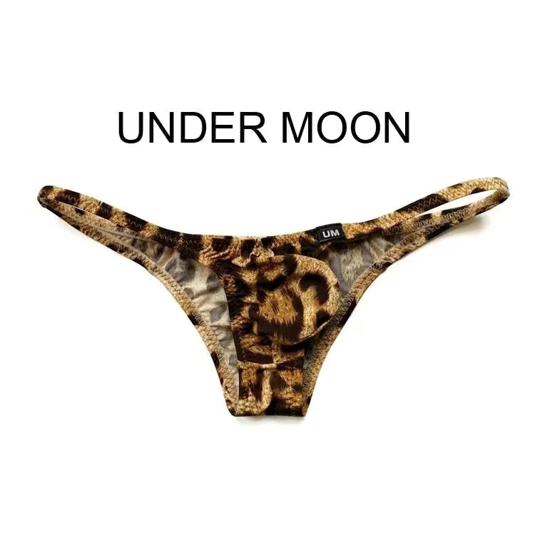 Plain Leopard Low Rise Thong