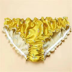 Ruffled New 100% mulberry silk panty