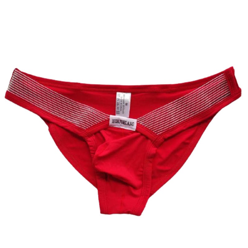 Men Low Waist Ice Silk Sexy Briefs