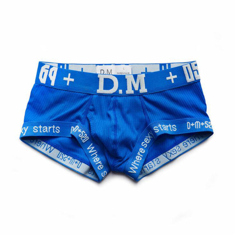 Men's Letter Cotton Low-Rise Boxer Briefs