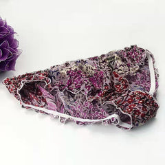 Ruffled mulberry silk sheer panties