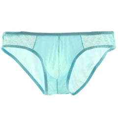 New Men's Lace Ice Silk Stitching Briefs -  