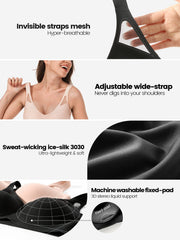Plus Size Up to 42G Soft Criss-Cross Vest Bra