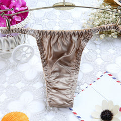 Men's 100% Mulberry Silk Sexy Low Rise Thong