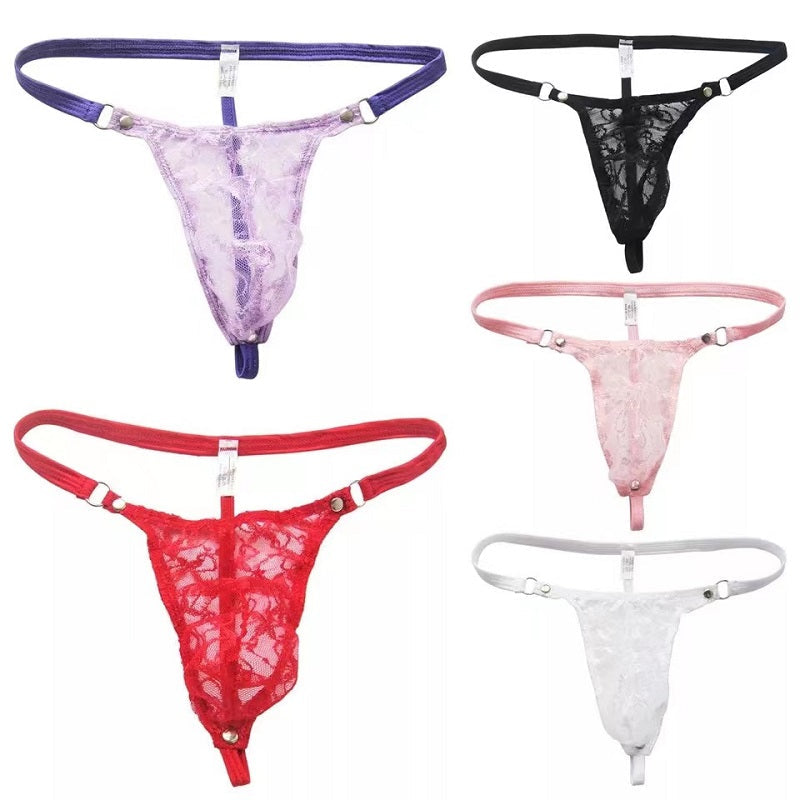 Men's Fashion Lace Thong -  