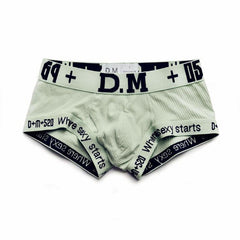 Men's Letter Cotton Low-Rise Boxer Briefs