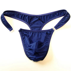 Translucent Men's Sexy Nylon Button Bikini Thong