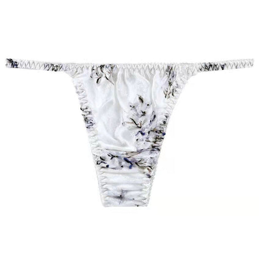 100% mulberry silk printed panties