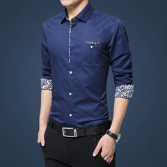 2023 New Men's Long-sleeved Non-ironing Shirt