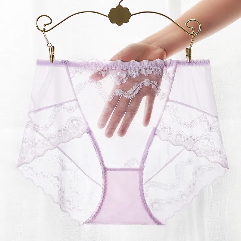 Sexy Mid-High Waist Lace Panties