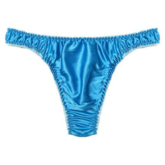 Men's Sexy Shiny Silk Solid Color Panties