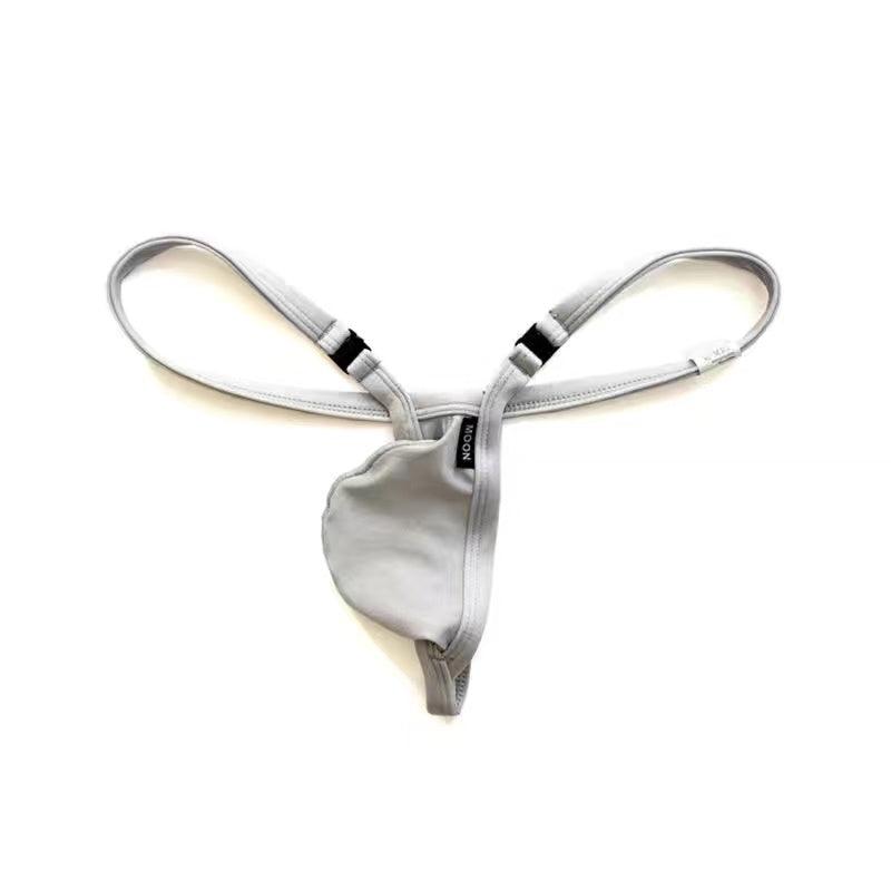 Tight-Fitting Low-Rise Detachable Button Thong -  Fashion Men's Panties