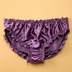 Ruffled New 100% mulberry silk panty
