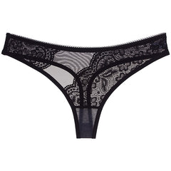 Men's Sheer Lace Mesh Low Rise Thong