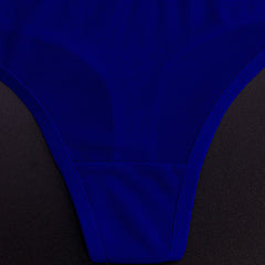 Men's Sheer Mesh Sports Print Letter Low Rise Thong