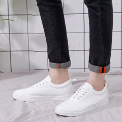 Men's Fashionable Canvas Low Top White Shoes