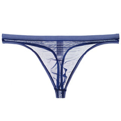 Men's Sexy Silk Mesh Bikini Thin Thong