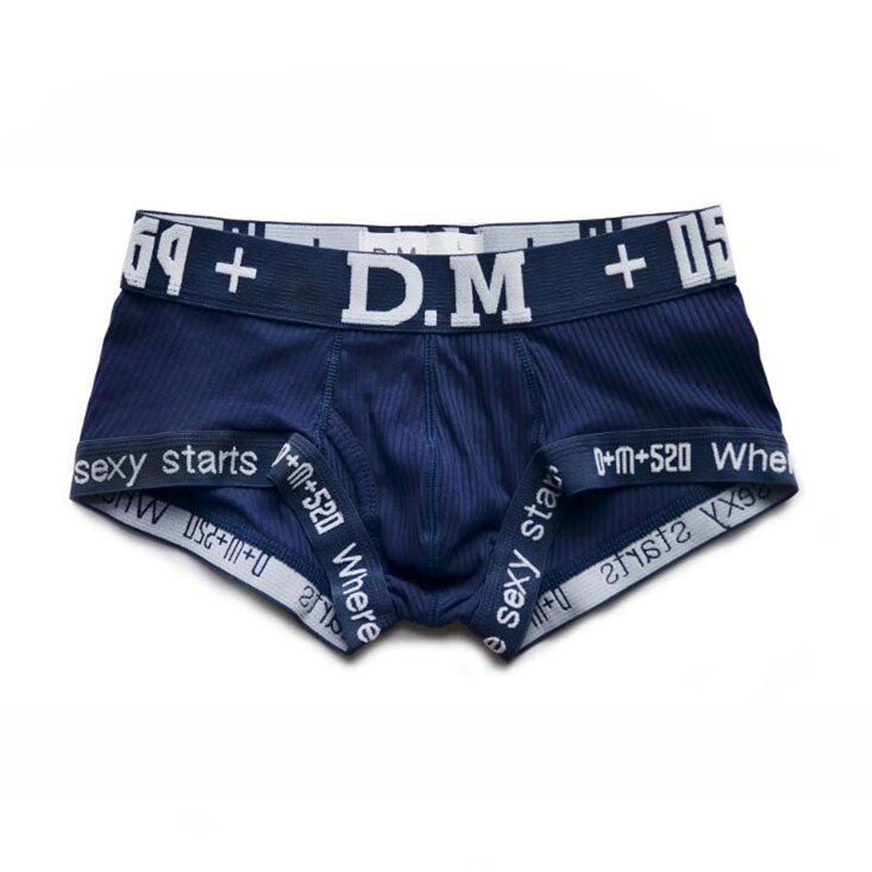 Men's Letter Cotton Low-Rise Boxer Briefs