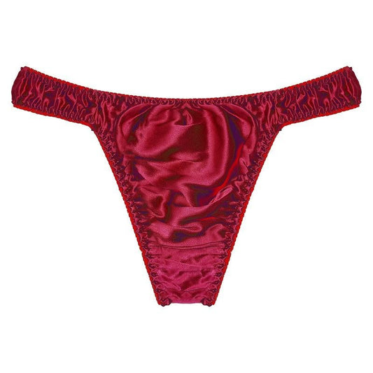 Men's Sexy Shiny Silk Solid Color Panties