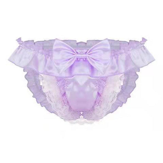 Sexy Bow Lace Exposed Low Waist Erotic Panties -  Fashion Men's Panties