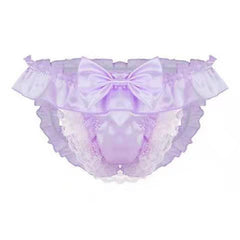 Sexy Bow Lace Exposed Low Waist Erotic Panties -  Fashion Men's Panties