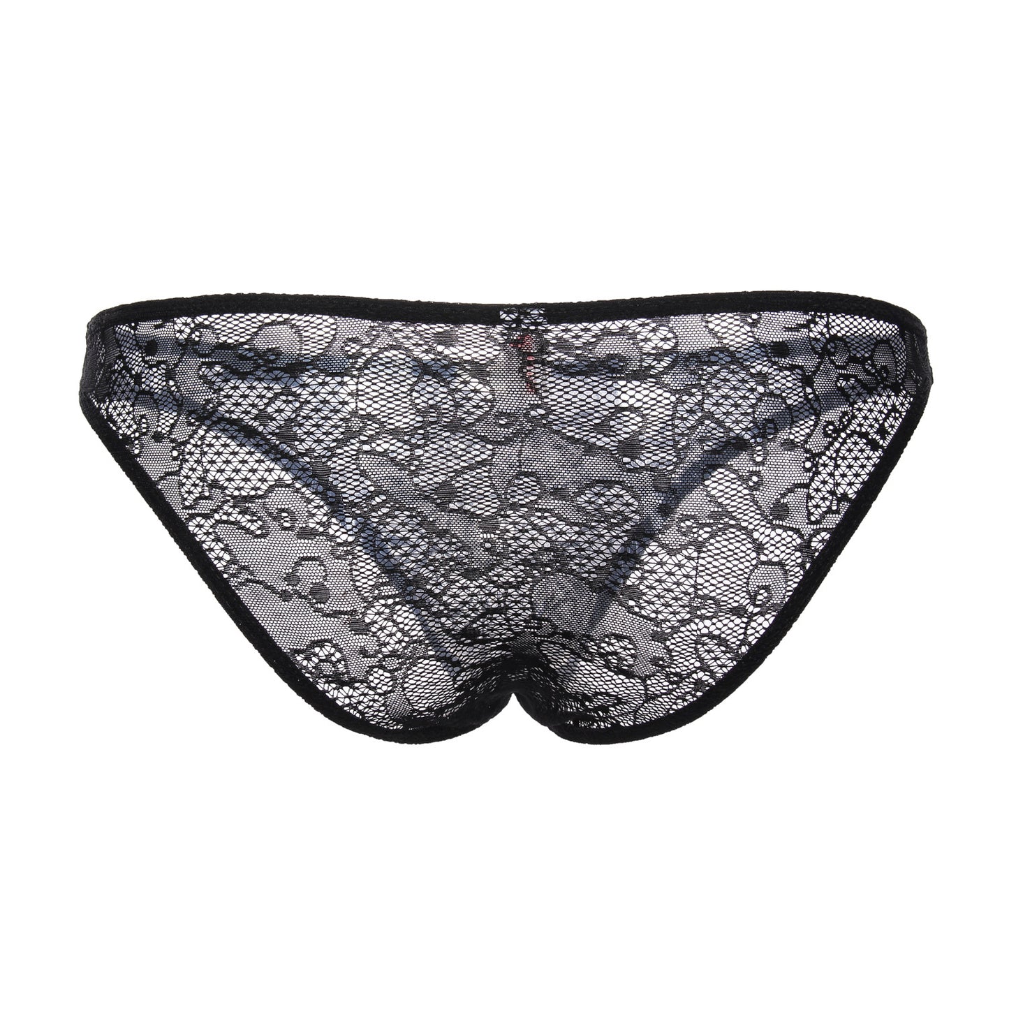 Men's Low Waist Sexy Lace Transparent Briefs