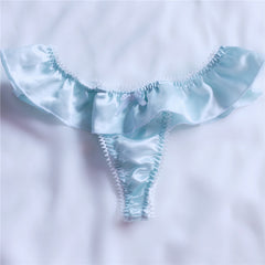 Men's Comfortable Silky Satin Sexy Lace Thong