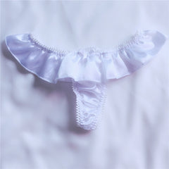 Men's Comfortable Silky Satin Sexy Lace Thong