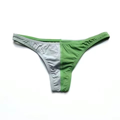 Color block half wrap hip thong