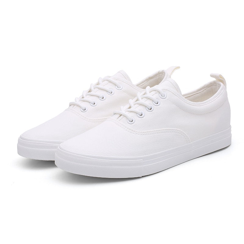 Men's Fashionable Canvas Low Top White Shoes