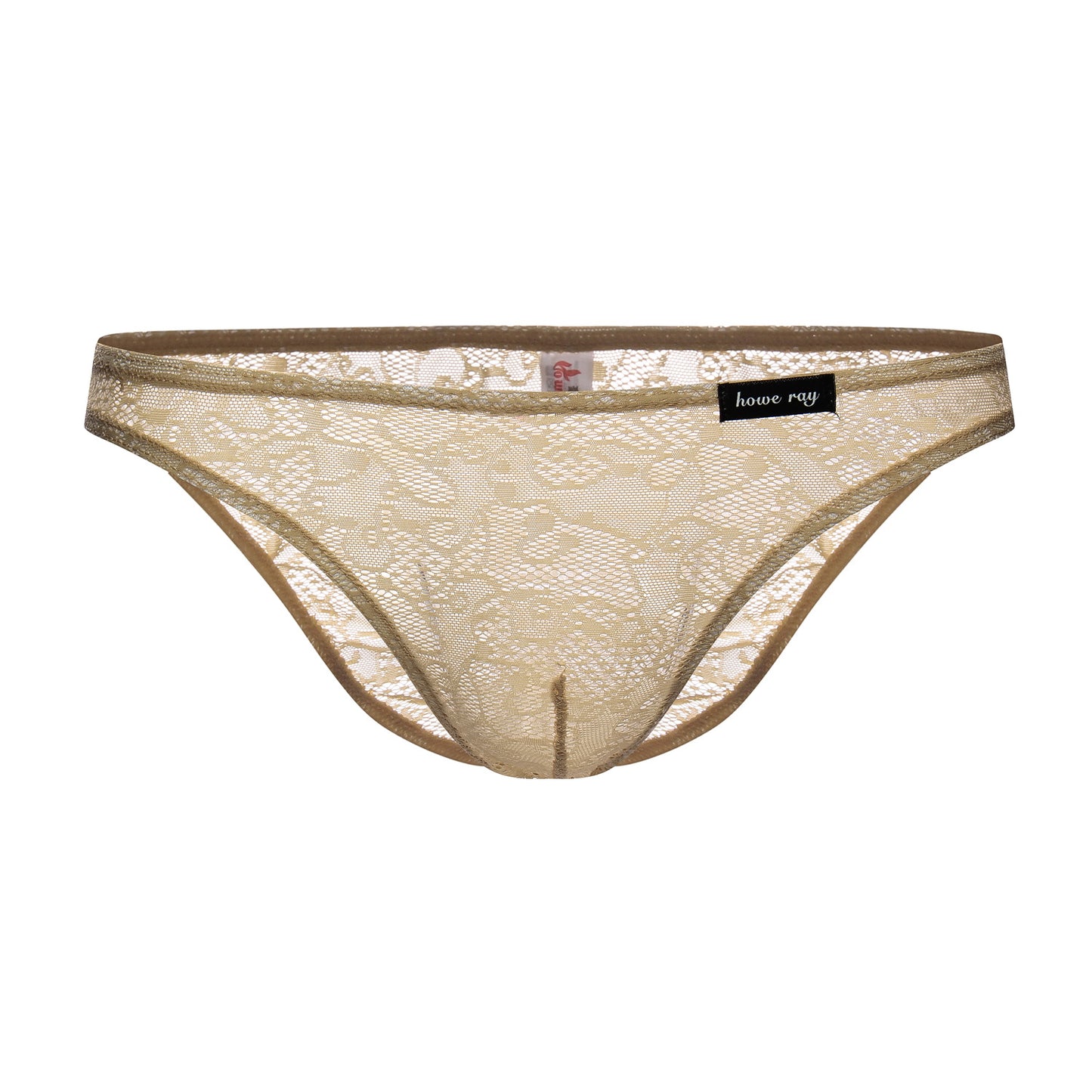 Men's Low Waist Sexy Lace Transparent Briefs