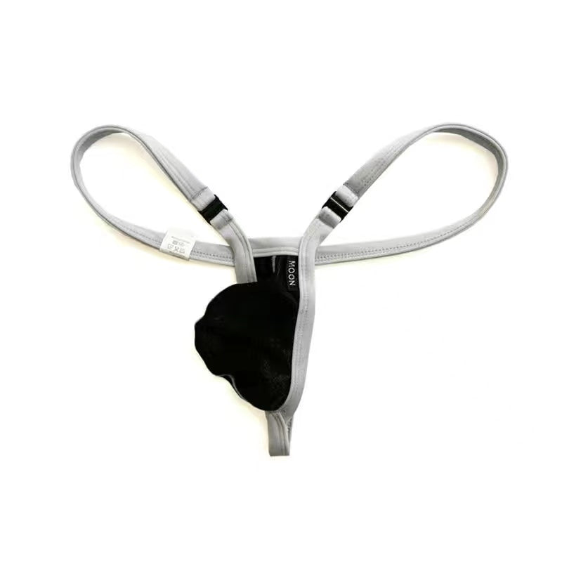 Tight-Fitting Low-Rise Detachable Button Thong -  Fashion Men's Panties