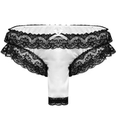 Men's Silk Lace Sexy Gay Briefs