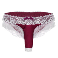 Men's Silk Lace Sexy Gay Briefs