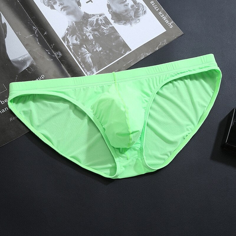 Men's Ice Silk Bikini Solid Seamless Underwear