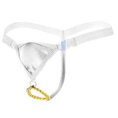 Male Low-waist Crotchless Thongs with Ring