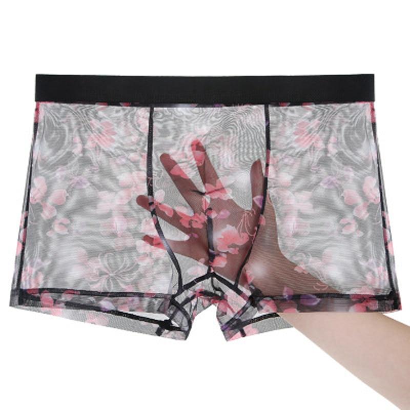 Men's sexy ultra-thin transparent boxer short