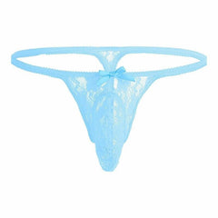 Men Sexy Transparent Thin Lace Thong
