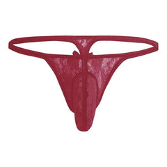 Men Sexy Transparent Thin Lace Thong