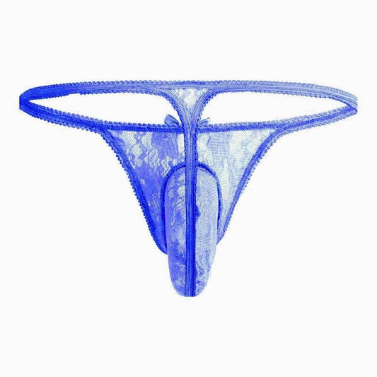 Men Sexy Transparent Thin Lace Thong