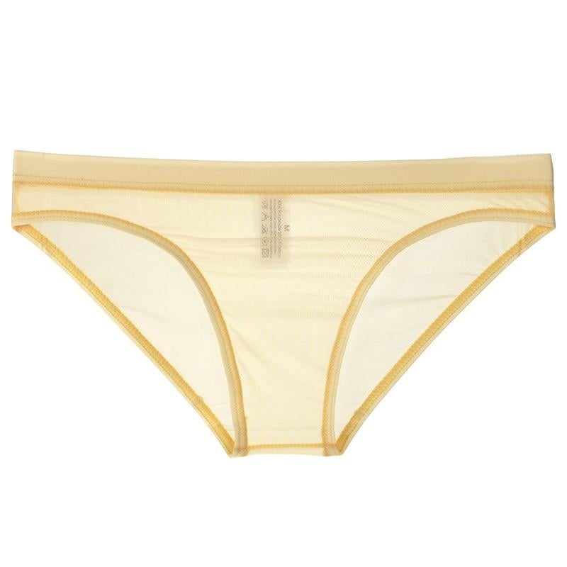 Men's low-rise transparent ultra-thin underwear