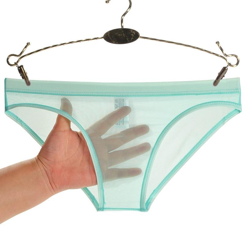 Men's low-rise transparent ultra-thin underwear