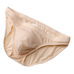 Men's Solid Color Breathable Low Waist Plus Size Briefs