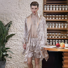 Men's Long Sleeve Nightgown Pajamas