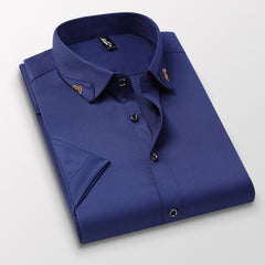 Men's Summer New Non-ironing Solid Color Shirt