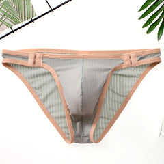 Men's Color-block Quick-drying Adjustable Size Briefs