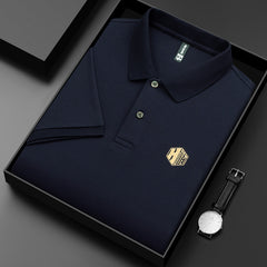 Men's Simple Loose Lapel Cotton Polo Shirt
