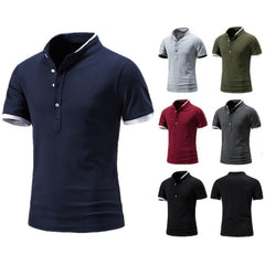 2023 Men's Stand Collar POLO Shirt