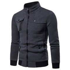 Men's Stand Collar Multi Pocket Jacket