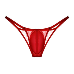 Men's Pouch Bag Mesh See-Through Ice Silk Underpants